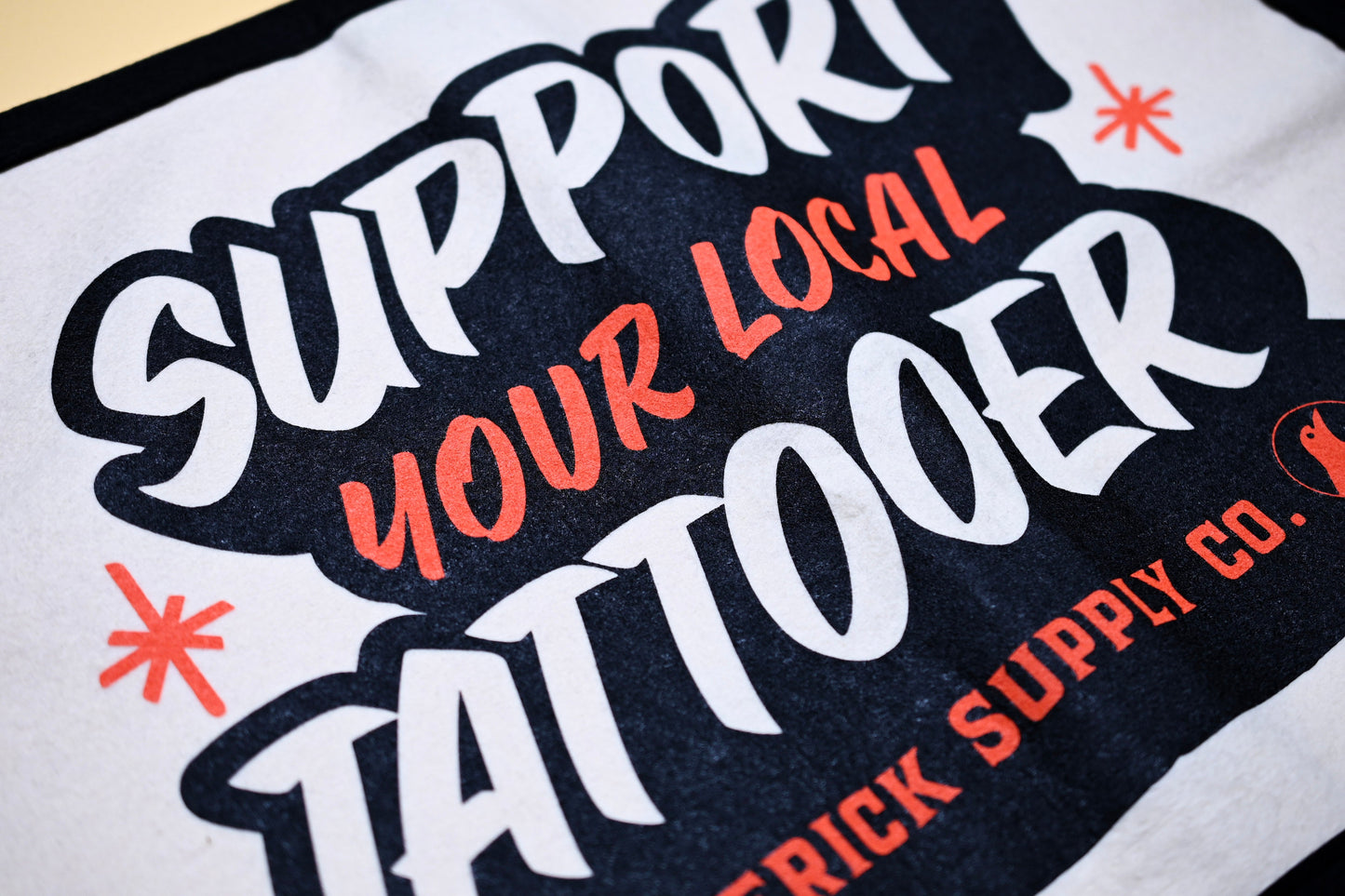 SUPPORT YOUR LOCAL TATTOOER SHOP FLAG x OXFORD PENNANT